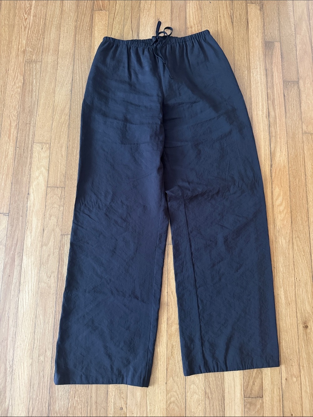 Zara Black Wide Leg Drawstring Pants